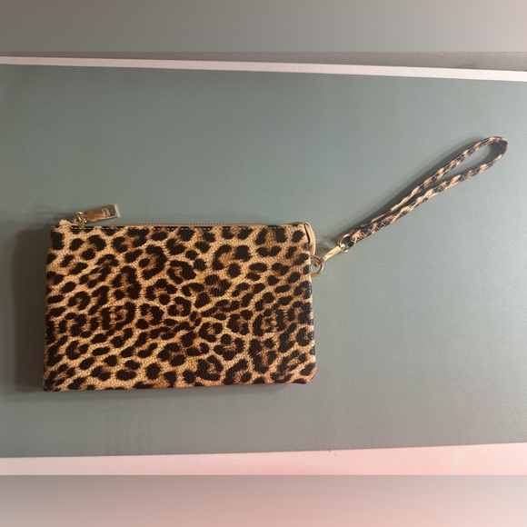 Leopard Animal print clutch Hand bag NEW - Picture 2 of 3
